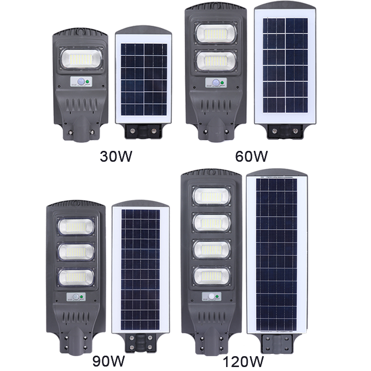 Hot Sale Park Lot Lighting Waterproof Ip65 Outdoor 30w 60w 90w 120watt All In One Solar Led Street Light