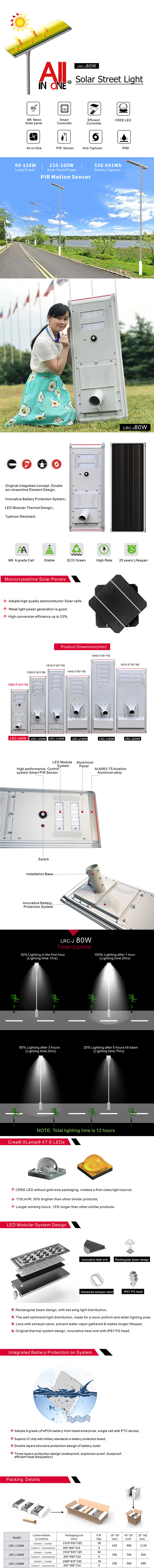 Led solar street light