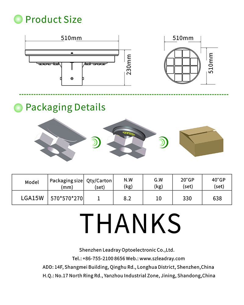Integrated Solar Led Garden Light for Garden