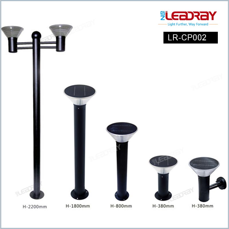 IP65 Waterproof Cast Aluminium Solar Bollard Garden Light 2 Years Warranty LED Source