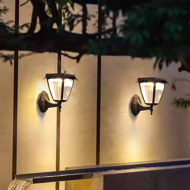 Aluminum Solar Wall Lights Garden Outdoor Waterproof Compound Fence LED Lamp for Home