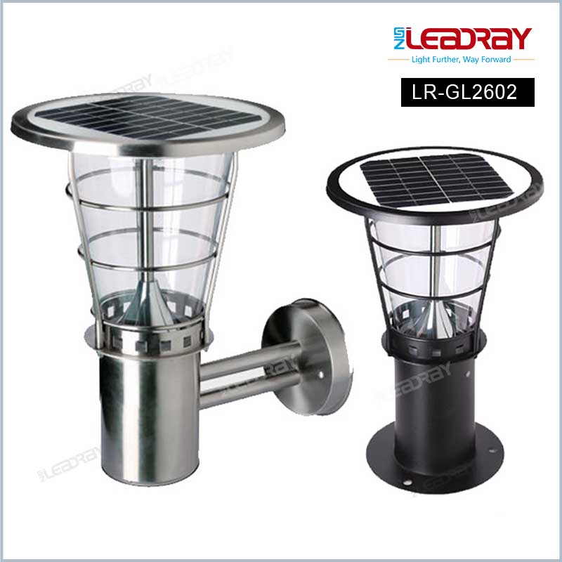 Waterproof Outdoor Pillar Lawn Post Gate Lights Led Solar Fence Garden Lamps