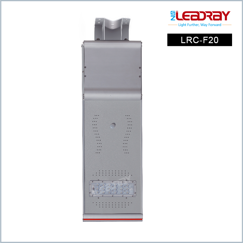 20W All In One Solar Street Lights Aluminum Housing Sensor Time Control Whole Night Light Smart