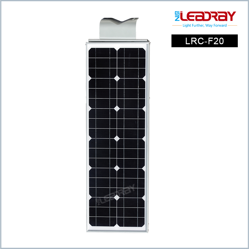 20W All In One Solar Street Lights Aluminum Housing Sensor Time Control Whole Night Light Smart