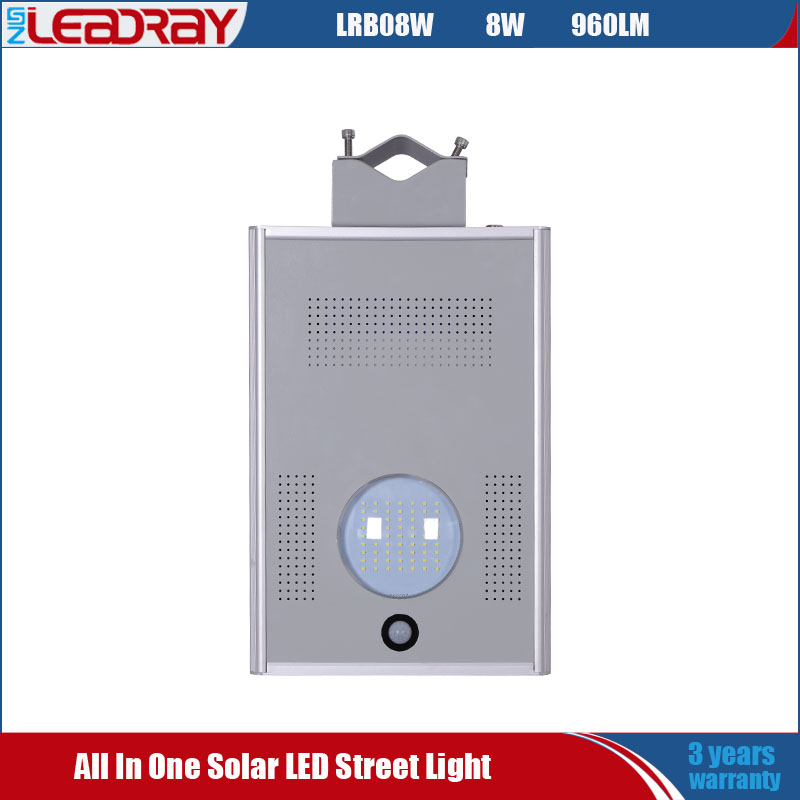 8W All-In-One Solar Garden Light With Sensor