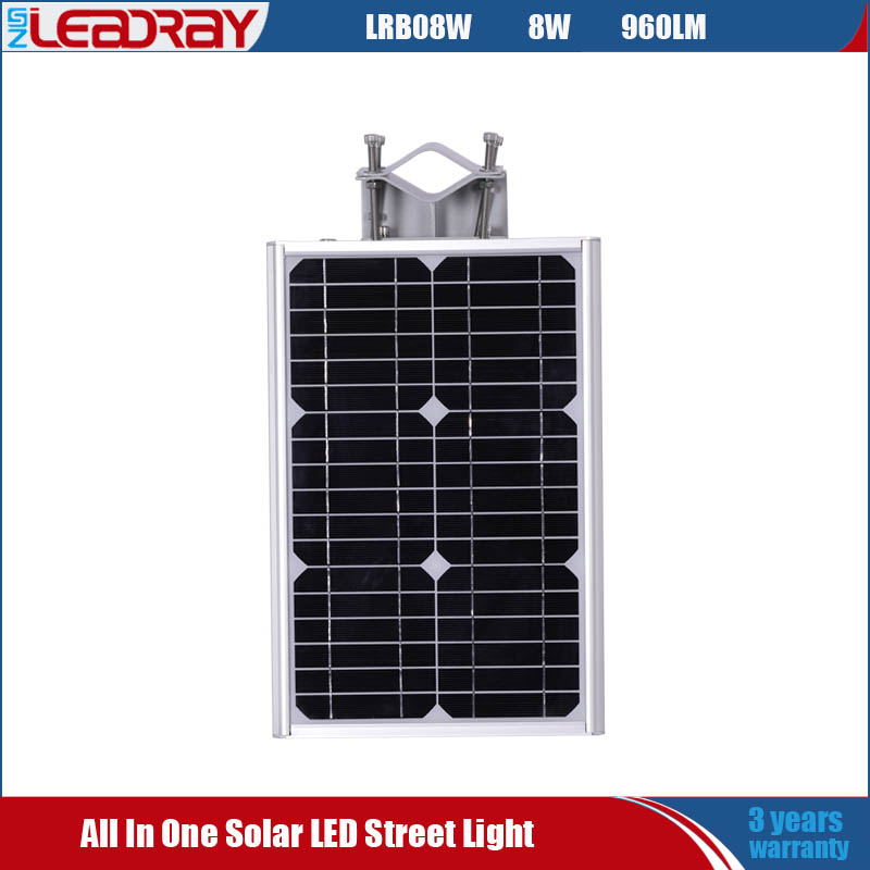 8W All-In-One Solar Garden Light With Sensor