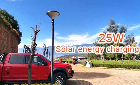 Luces LED con energía solar para áreas escénicas Iluminación de parques de 25 W