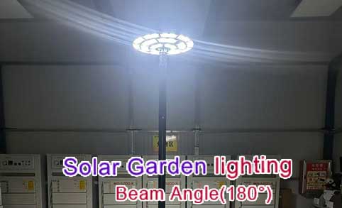 Iluminación solar para jardín, farola solar OVNI, distrito de Changping de Beijing, pedido de 68 unidades