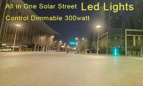 Implementación de 32 farolas LED proyecto de renovación de ahorro energético iluminación inteligente 300watt