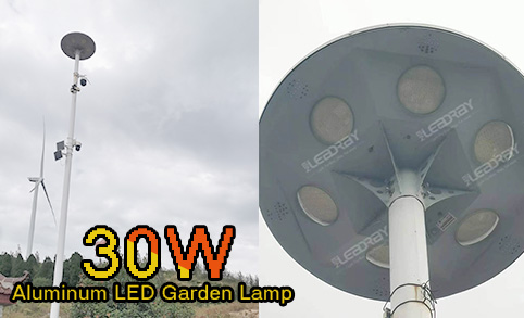 Lámpara LED para patio, calle, paisaje, impermeable, con energía solar, 30 W, iluminación solar para jardín exterior