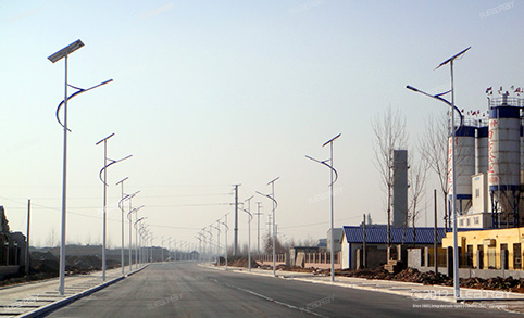 Proyectos de instalación de farolas solares semiintegradas de 40 W en la calle Tiebei West