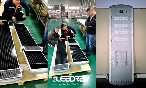 Farola solar integrada de 6000 lm con nuevo diseño y sistema de limpieza automática, limpieza robótica, todo en uno.
