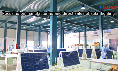 Centrada en la fabricación y venta directa de luminarias solares - base de producción de fábrica de farolas solares