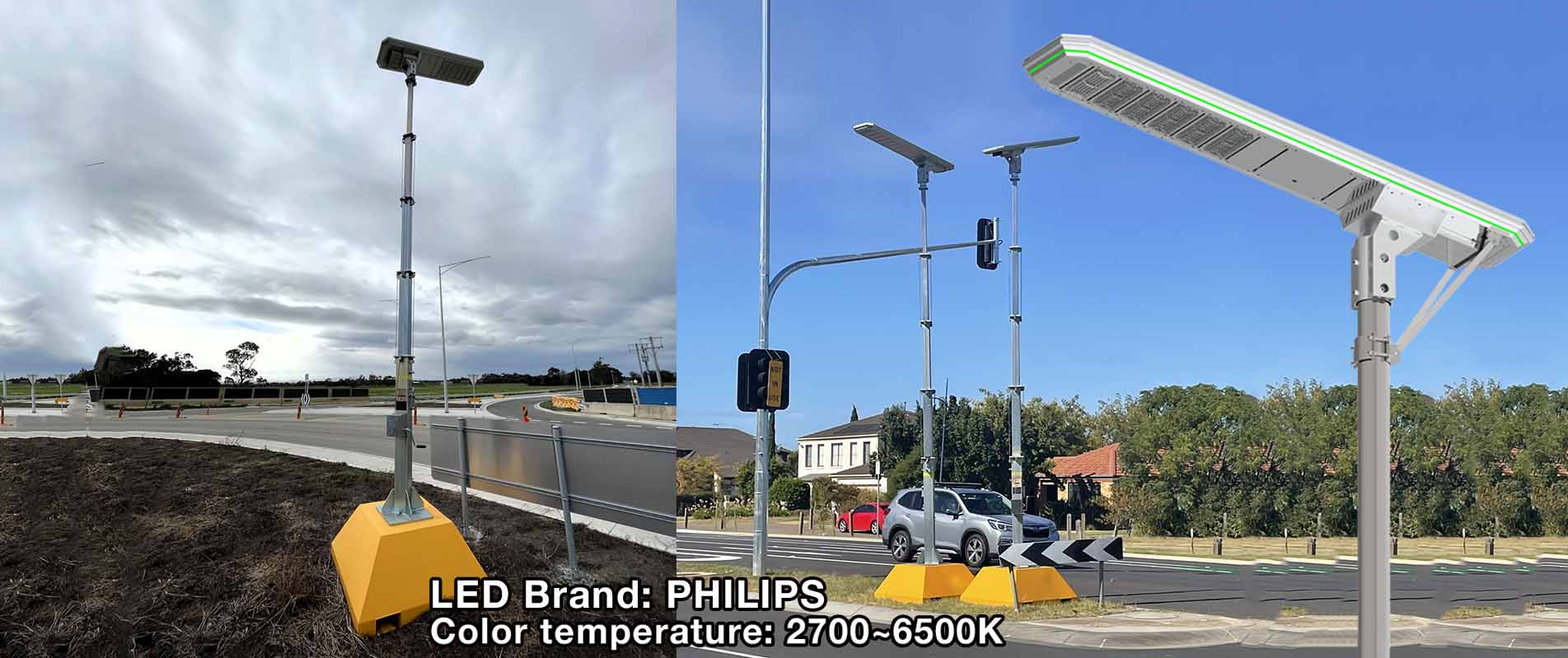 Farola LED todo en uno con energía solar