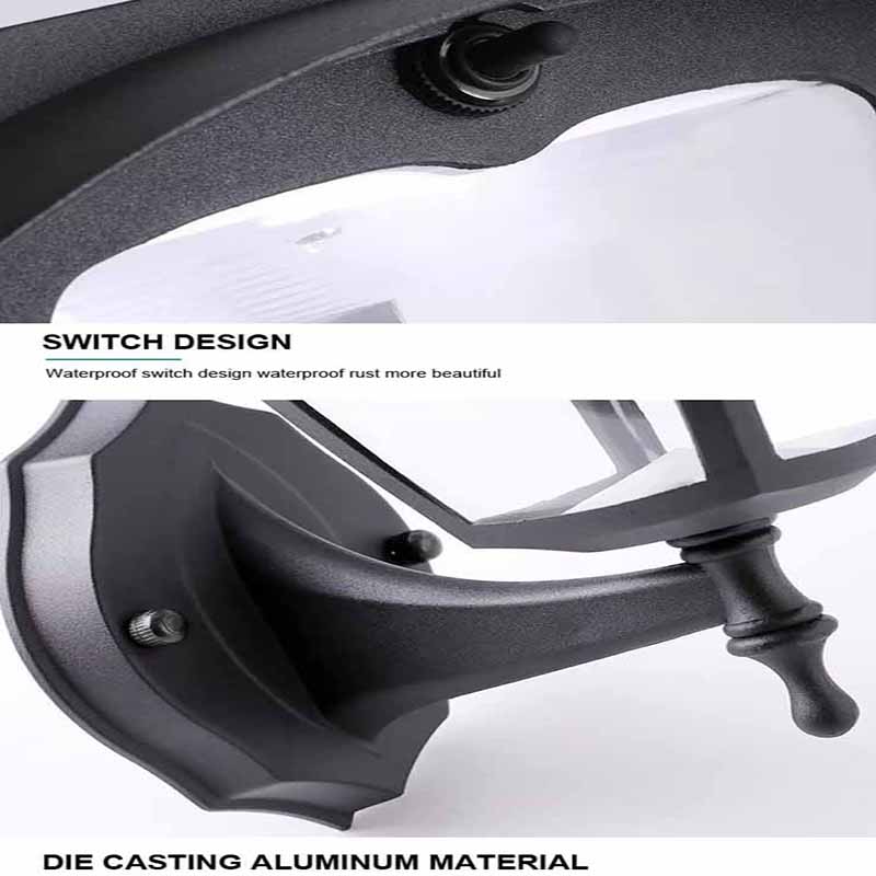 Aluminum Solar Wall Lights Garden Outdoor Waterproof Compound Fence LED Lamp for Home