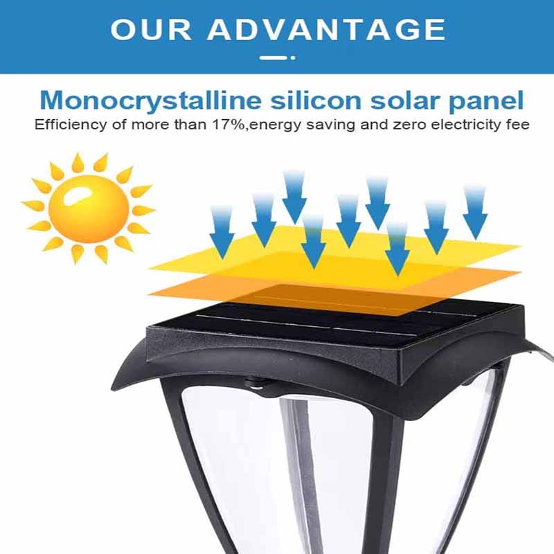 Aluminum Solar Wall Lights Garden Outdoor Waterproof Compound Fence LED Lamp for Home
