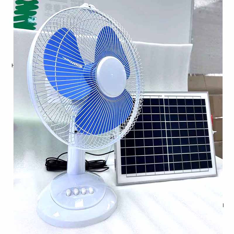 OEM ODM save energy solar fan rechargeable 12000mAh lithium battery 3 speed 15w solar panel dc fan