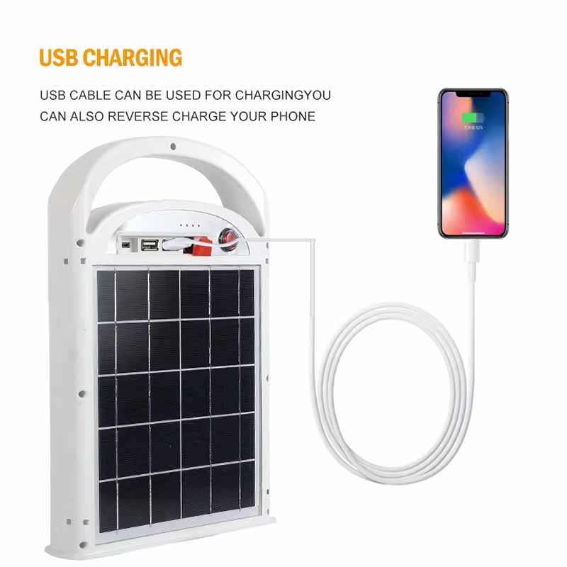 2024 Energy saving portable charging usb garden outdoor music ABS ip65 50w led solar flood light
