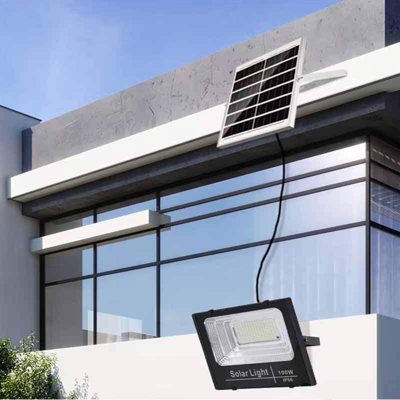 IP65 LED Solar Light Waterproof Aluminum Floodlight Spotlights for Garden Swimming Pool Garage Wall