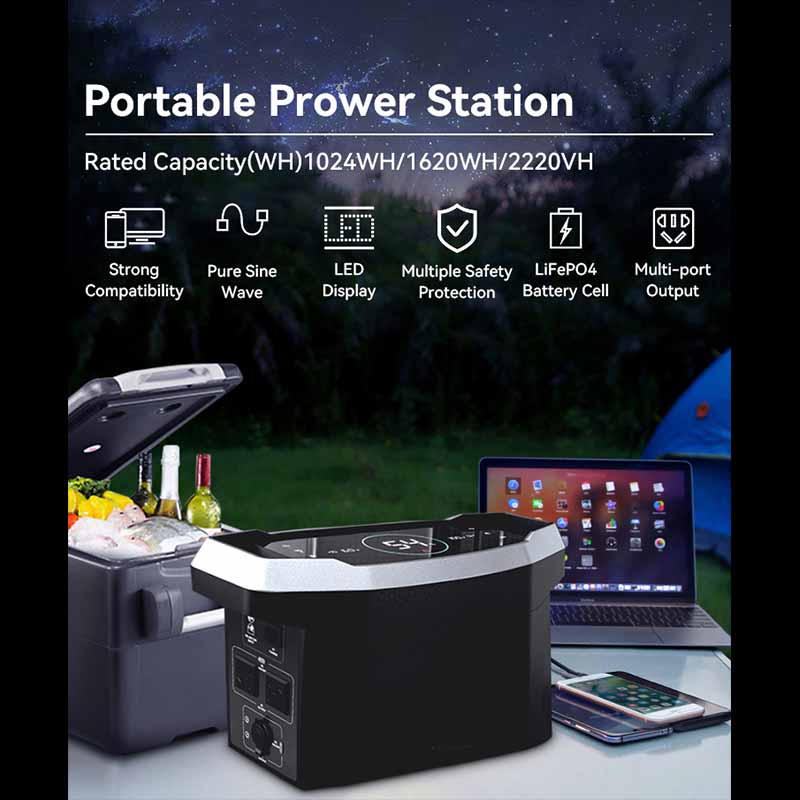 Factory price Solar Energy Generator Portable Power Station 1000W Bank Generator For Home Outdoor Camping