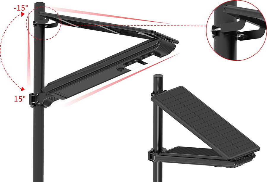 Farola LED solar impermeable de 80 W con control remoto