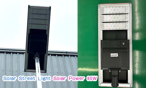 Solución de iluminación exterior con farola solar de 80 W