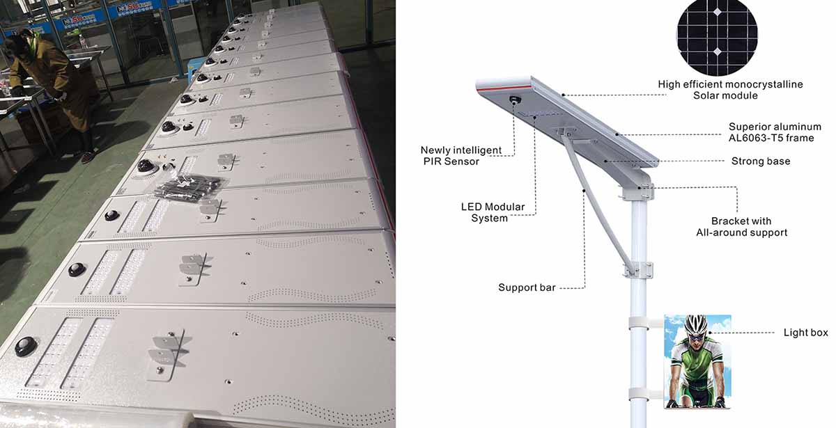 Solar advertising lights