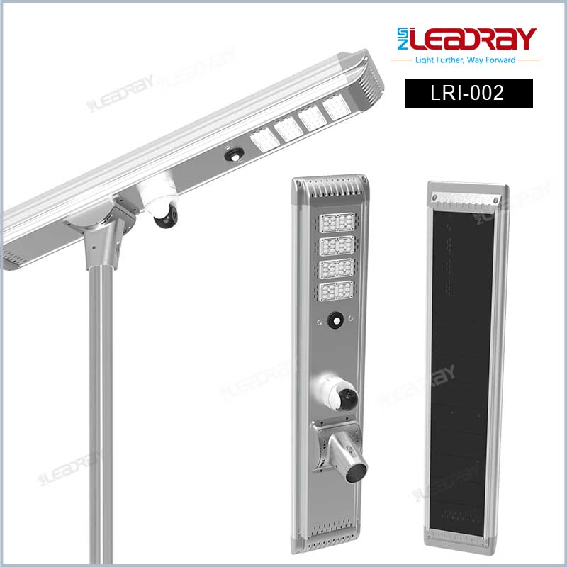 Luz solar integrada con cámara