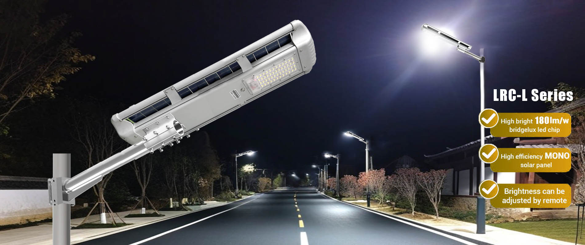 Farola LED todo en uno con energía solar