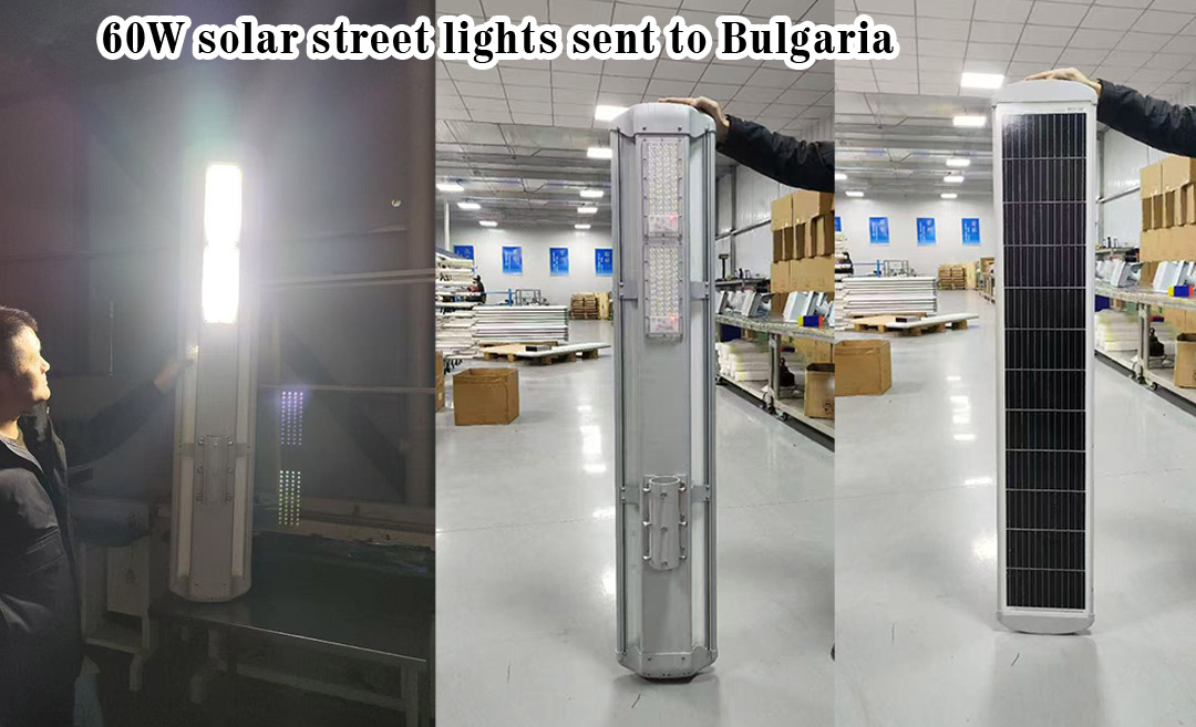 Farolas solares de 40W y 60W enviadas a Bulgaria
