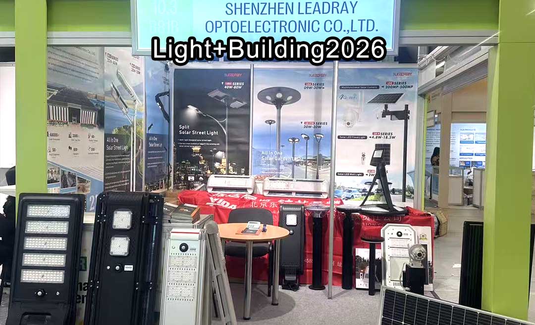 Shenzhen LEADRAY exhibirá sus productos de iluminación solar LED en Light+Building 2026 en Alemania.