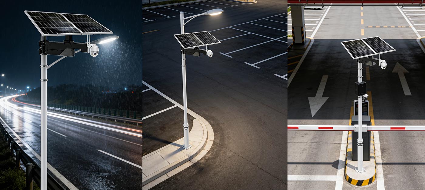 Solar monitoring for home/villa security: courtyard, fence, garage, entrance. Solar monitoring for home/villa security: courtyard, fence, garage, entrance.