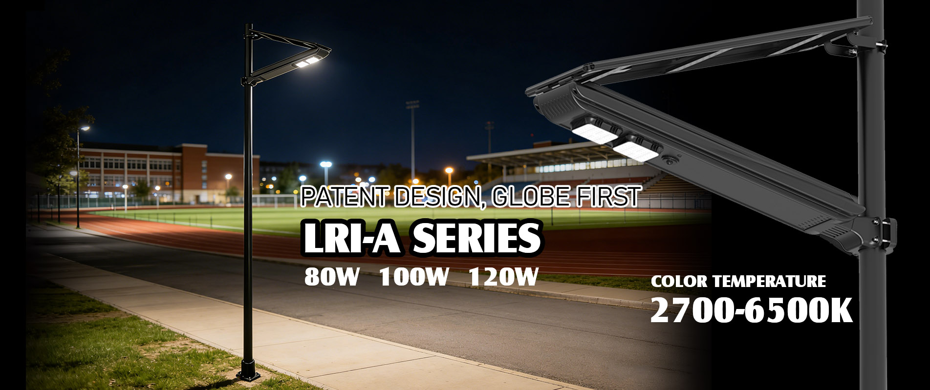 Farola solar LED integrada todo en dos, impermeable, para exteriores, 40 W, 60 W