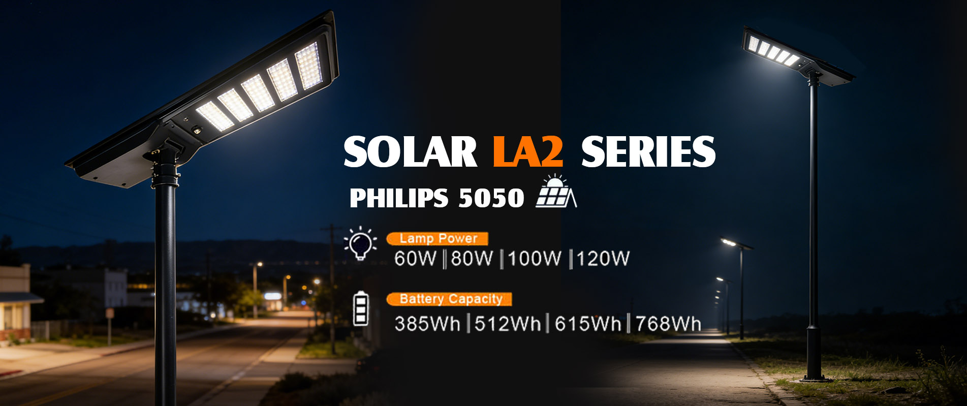 Farola solar LED de 60 W, duradera, de alta eficiencia, IP66, 6500 K, con sensor de movimiento