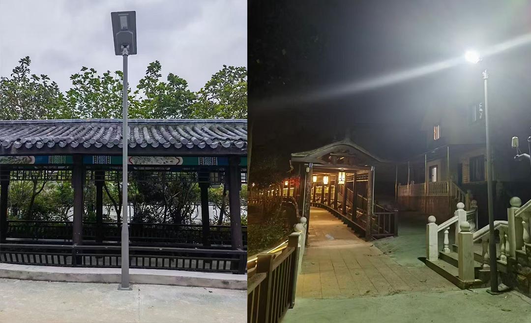 Farola solar integrada todo en uno, lámpara LED impermeable para exteriores, ideal para jardín, patio, carretera y granja.