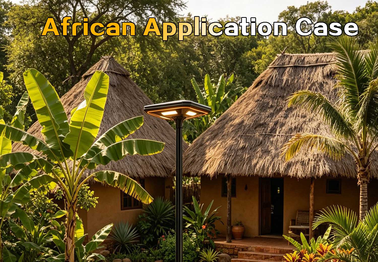 Farolas solares integradas para patios de la serie LEADRAY LGH en África