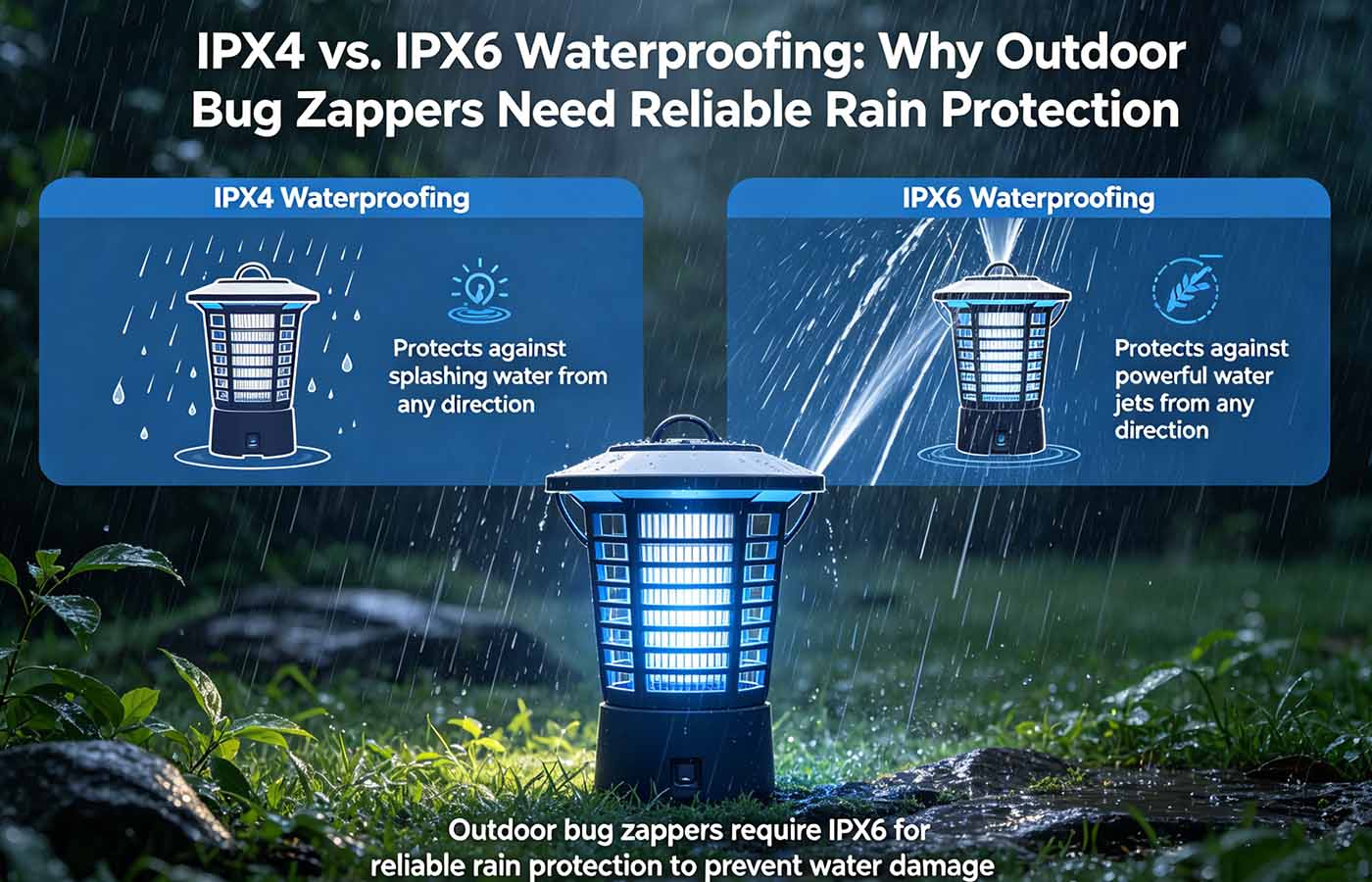 Outdoor bug zappers contain UV light tubes