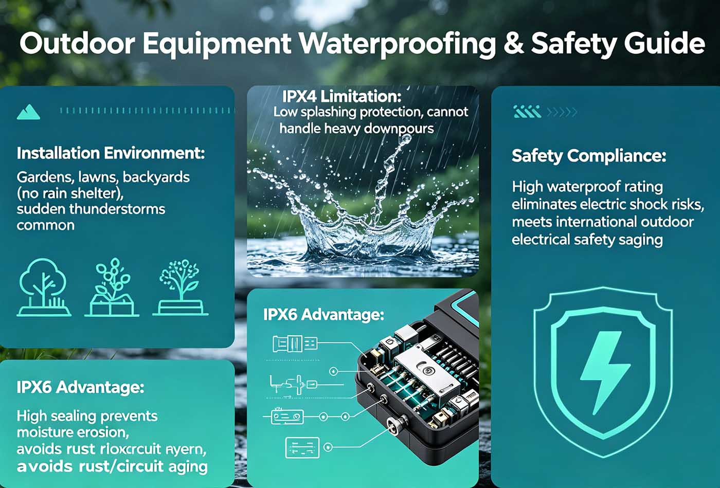 IPX4 Pain points of outdoor mosquito killer lamps