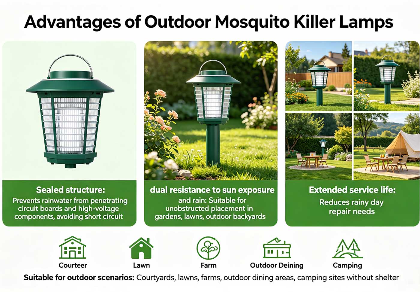 Advantages of outdoor mosquito killer lamps