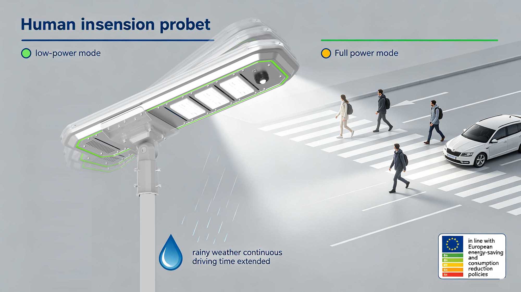 Standard human infrared sensing probe, low-power and power-saving