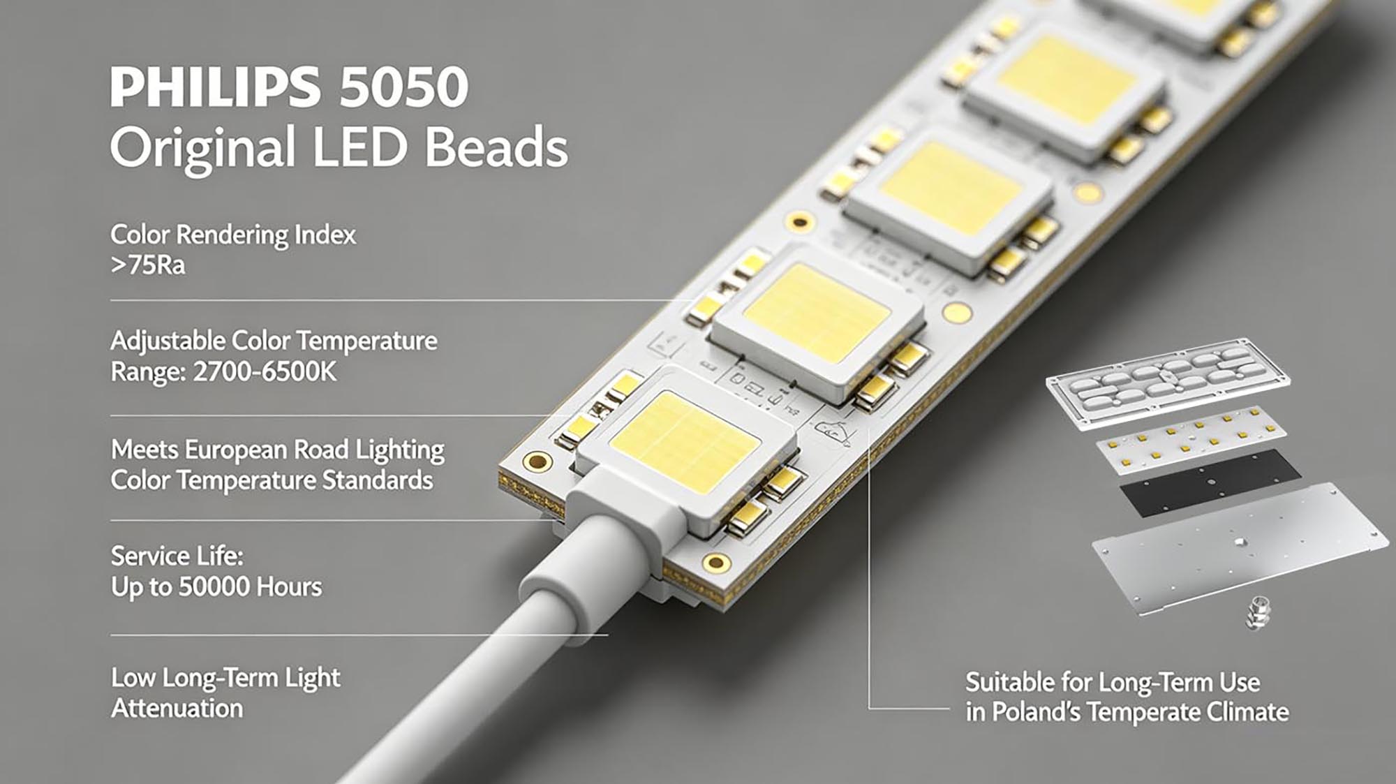 Using PHILIPS 5050 original LED beads