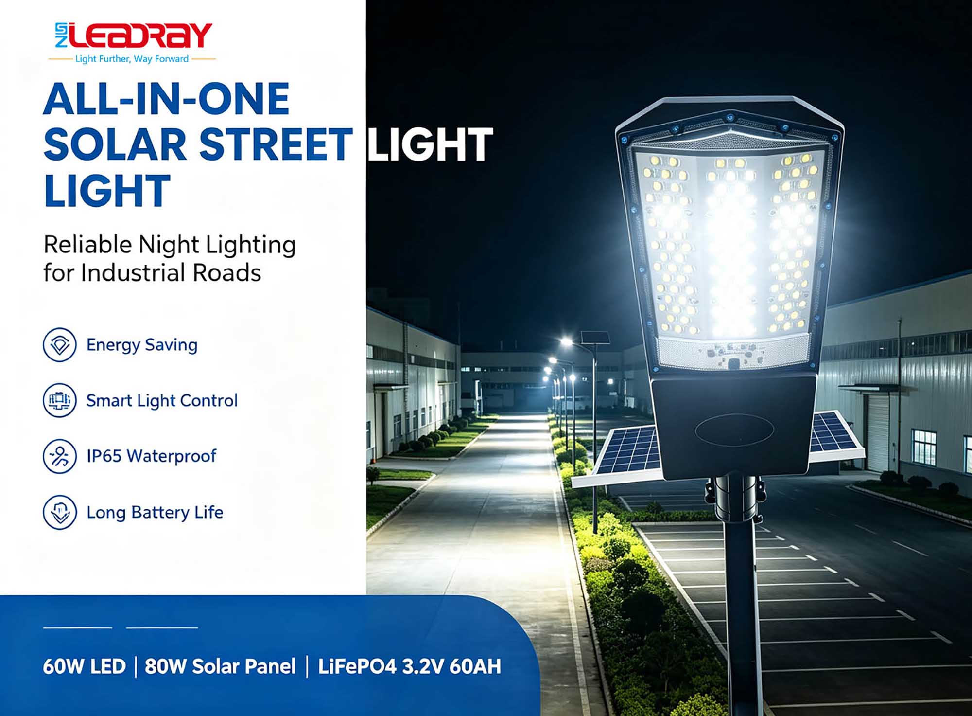 Split solar street lights Split solar street lights