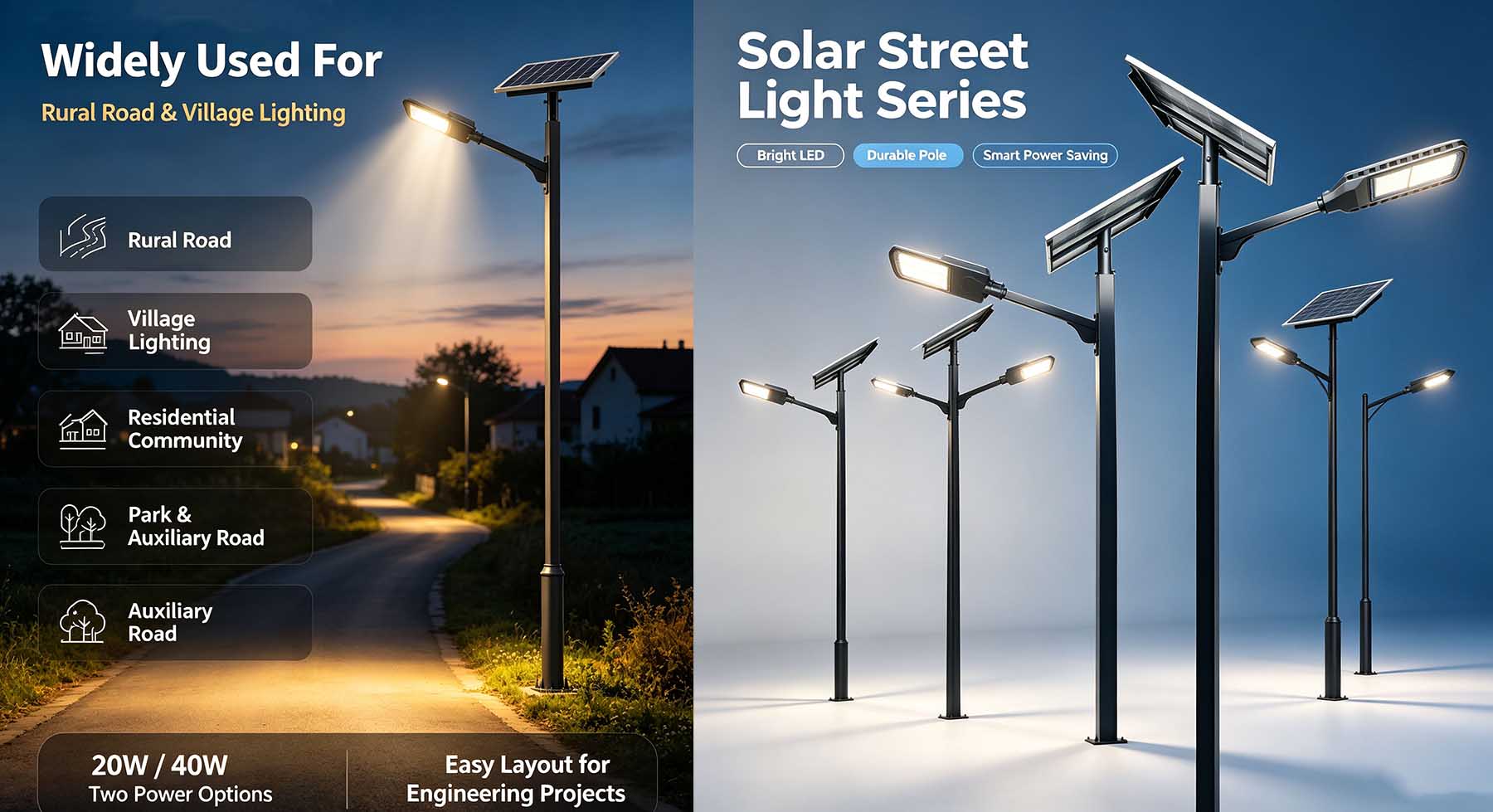 Outdoor Solar Street Lamp for Village Road
