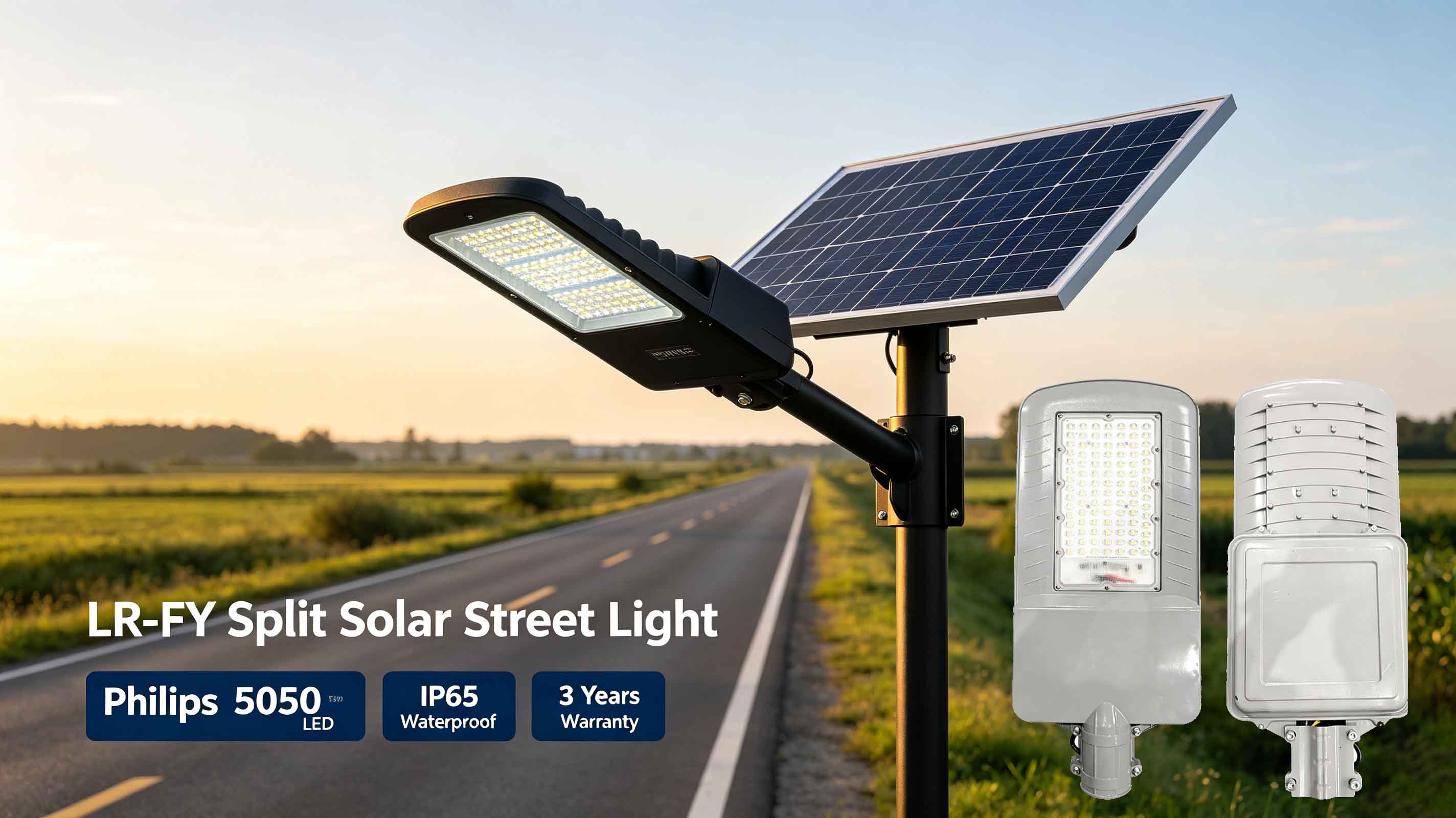 Split solar street light Split solar street light